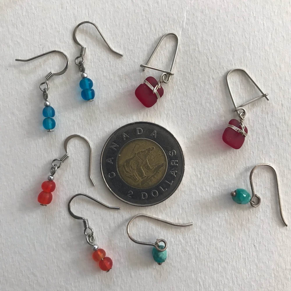 Earring Lot - 4 Pair of Dainty Pierced Earrings